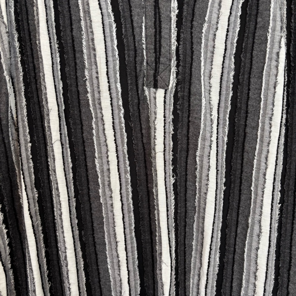 My Danielle Striped Black and White Textured Dress Size XL NWT - Picture 2 of 7